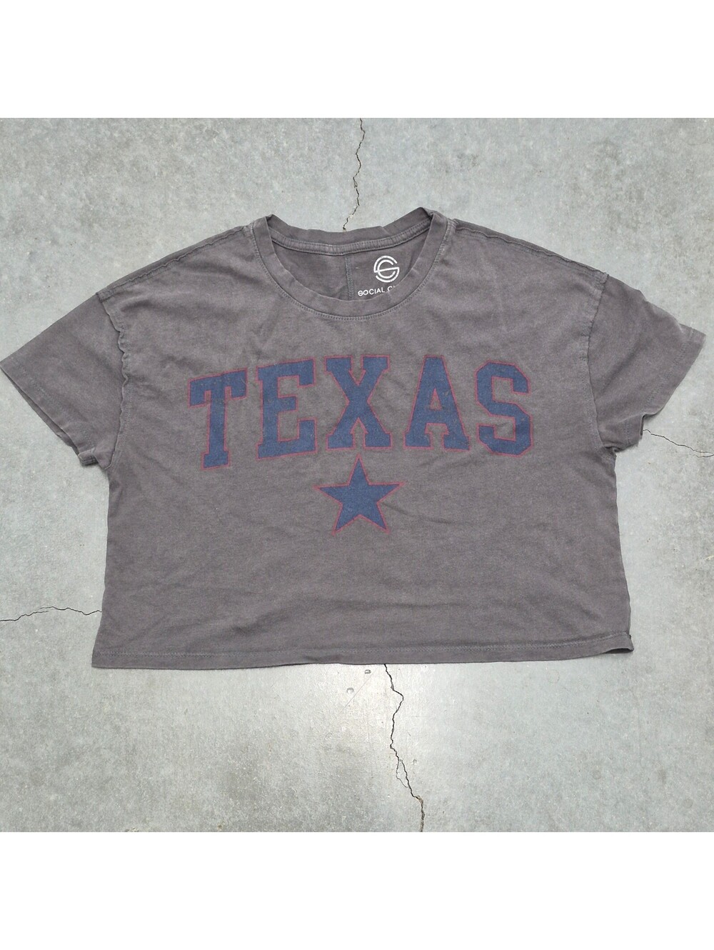 Social Culture Cropped Texas T Shirt